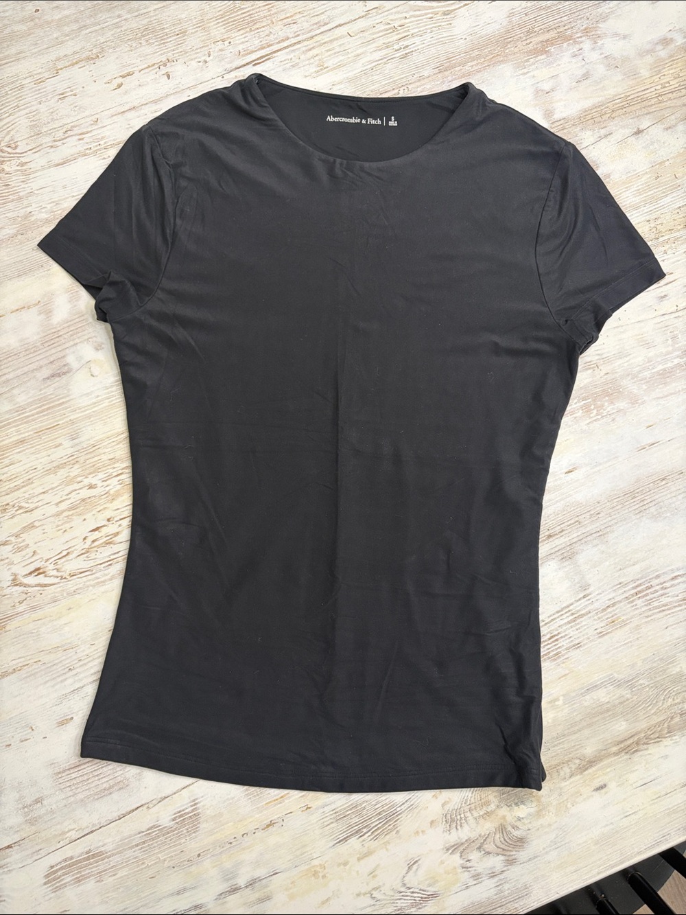 Abercrombie & Fitch Black Short Sleeve Crewneck Tee
